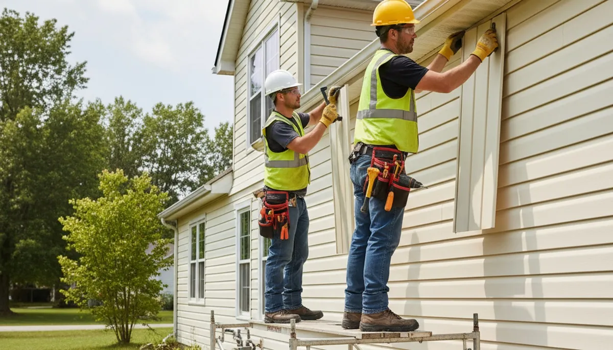 Vinyl siding repair in Tulsa, OK by FX Remodeling & Exteriors for storm-damaged siding